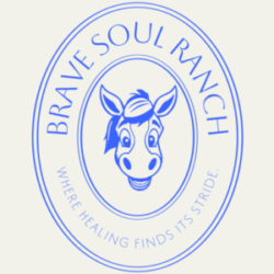 Brave Soul Ranch logo with picture of a cartoon horse